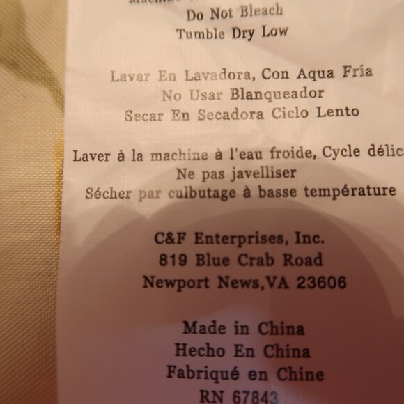 C&F Enterprises Botanical Print Fabric Shower Curtain - Picture 7 of 8